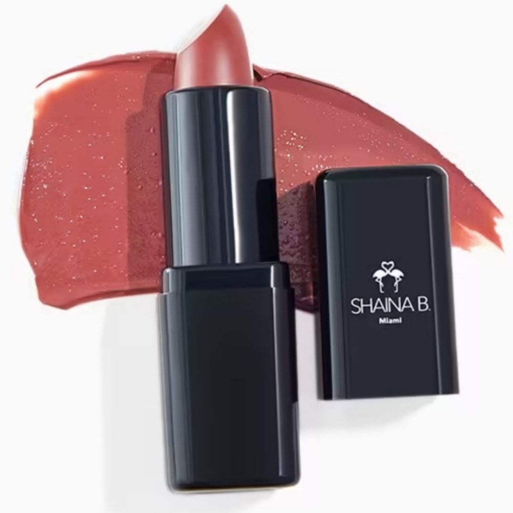🩷 3/$1Shania B Miami Lipstick: HIBICUS ISLAND (satin pink) .10oz Brand New Sha…
